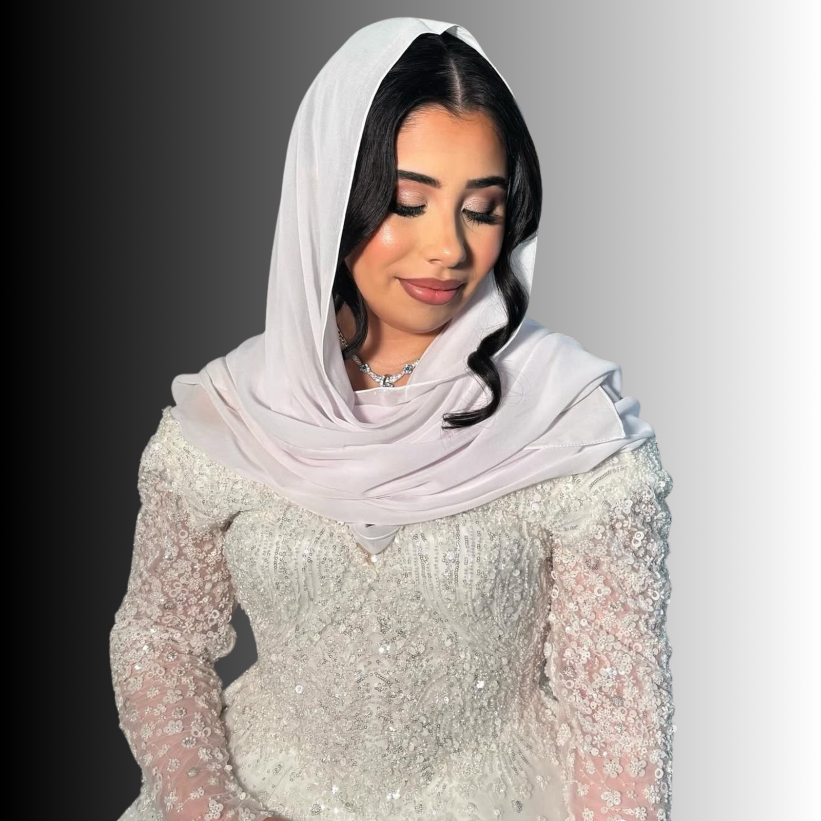 Bridal makeup detail